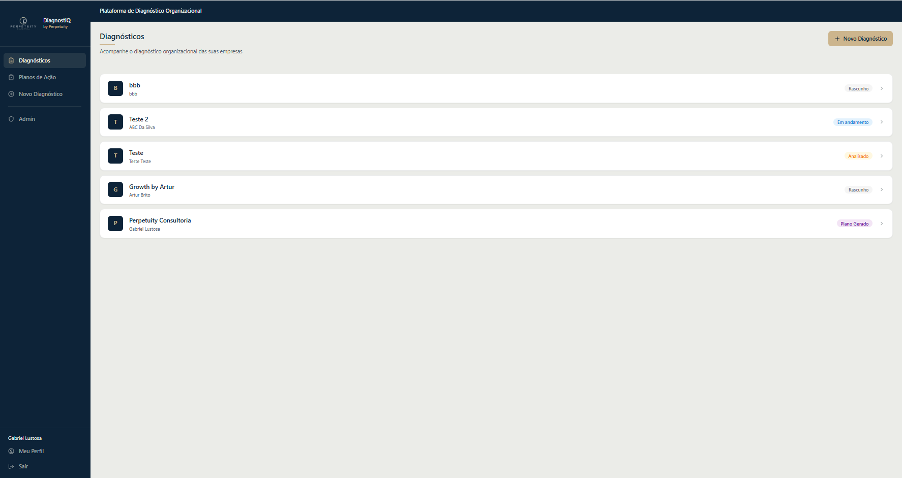 DiagnostiQ Dashboard